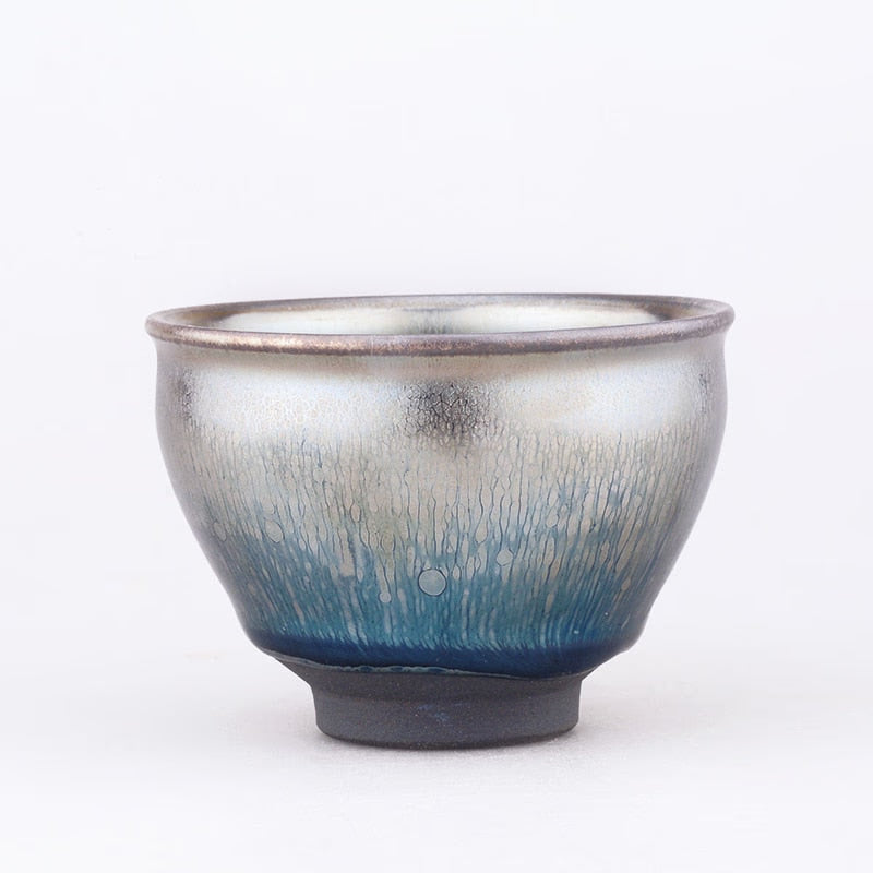Chinese Ancient style Vintage Ceramic Coffee Mug Tumbler Natural Tenmoku Glaze Tea Milk Beer Mug Water Cup/Jianzhan acacuss