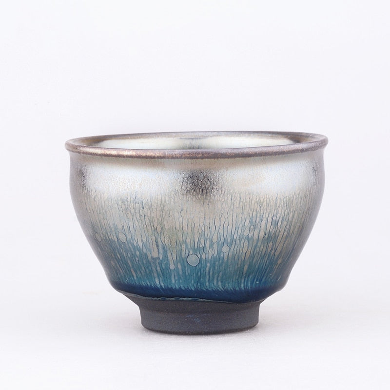 Chinese Ancient style Vintage Ceramic Coffee Mug Tumbler Natural Tenmoku Glaze Tea Milk Beer Mug Water Cup/Jianzhan acacuss