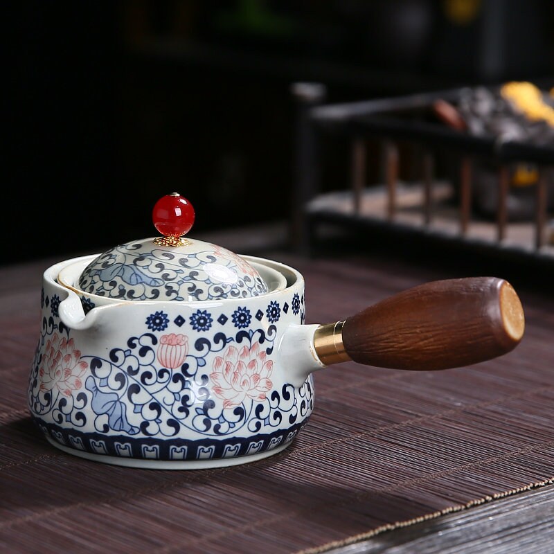 Chinese Ceramic Portable Travel Tea Set 360 acacuss