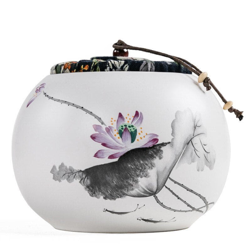 Chinese Ceramic Tea Caddy Large Capacity sealed Storage tank travel Portable Tea Boxes tea containers coffee canister Candy jar acacuss