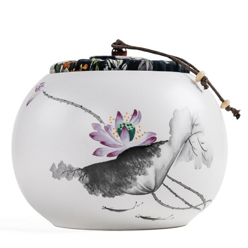Chinese Ceramic Tea Caddy Large Capacity sealed Storage tank travel Portable Tea Boxes tea containers coffee canister Candy jar acacuss