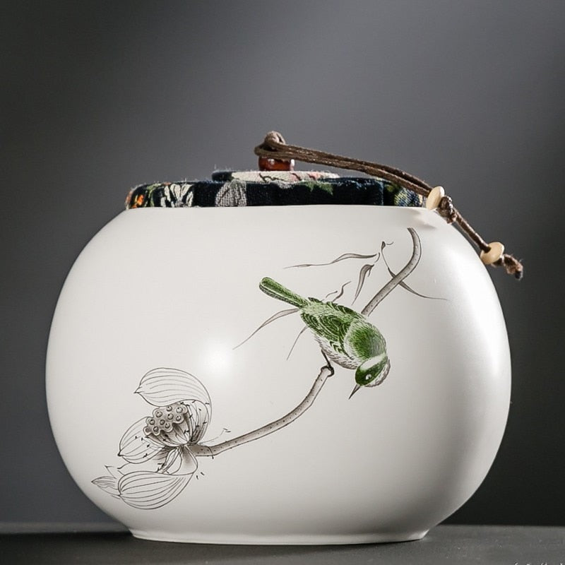 Chinese Ceramic Tea Caddy Large Capacity sealed Storage tank travel Portable Tea Boxes tea containers coffee canister Candy jar acacuss