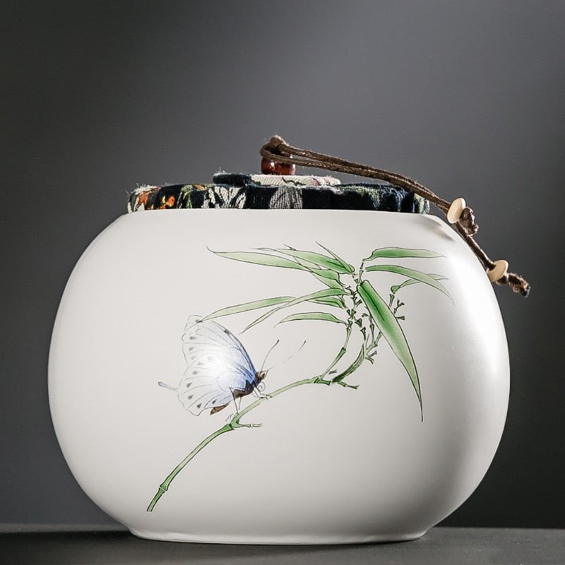 Chinese Ceramic Tea Caddy Large Capacity sealed Storage tank travel Portable Tea Boxes tea containers coffee canister Candy jar acacuss