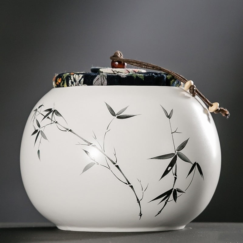 Chinese Ceramic Tea Caddy Large Capacity sealed Storage tank travel Portable Tea Boxes tea containers coffee canister Candy jar acacuss