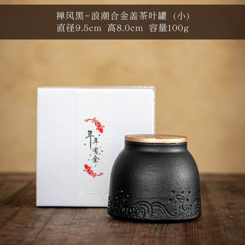 Chinese Ceramic Tea Cans Large Airtight Jar Tea Box Storage Jar Tea Caddy Tea Container Food Organizer Candy Jars Storage Bottle acacuss