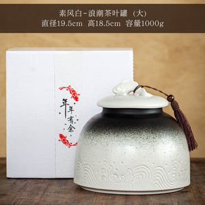 Chinese Ceramic Tea Cans Large Airtight Jar Tea Box Storage Jar Tea Caddy Tea Container Food Organizer Candy Jars Storage Bottle acacuss