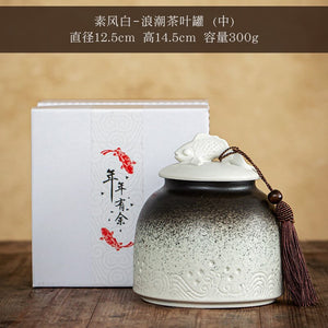 Chinese Ceramic Tea Cans Large Airtight Jar Tea Box Storage Jar Tea Caddy Tea Container Food Organizer Candy Jars Storage Bottle acacuss