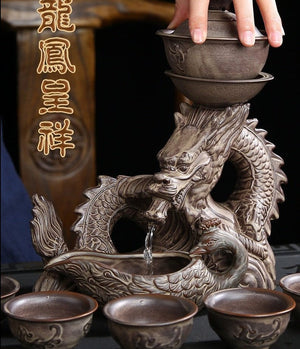 Chinese Dragon TeaPot |  Vintage Tea Set | Kung fu Tea Set acacuss