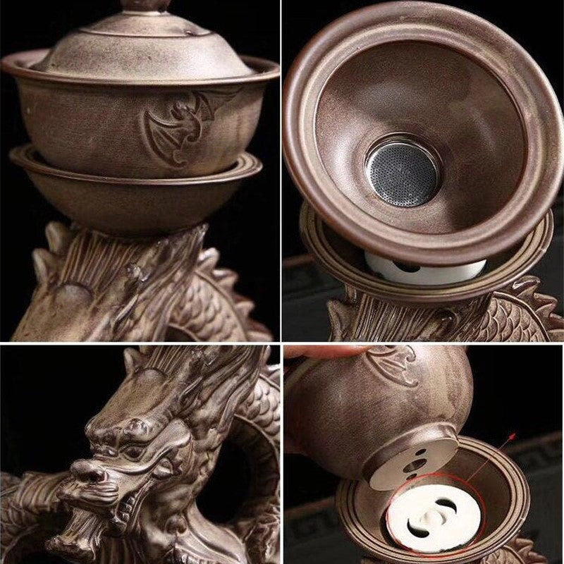 Chinese Dragon TeaPot |  Vintage Tea Set | Kung fu Tea Set acacuss