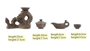 Chinese Dragon TeaPot |  Vintage Tea Set | Kung fu Tea Set acacuss