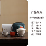 Chinese Gourd Persimmon Travel Tea Set 1 Pot 3 Cups Tea Tureen Kung Fu Tea Set Tea Maker Set Portable Ceramic Quick Cup Gift acacuss