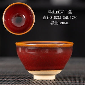 Chinese Jian kiln tea bowl with oilspot glaze Small Tenmoku Tea Cup Natural Ceramic High Temporature Fired Eco-friendly acacuss