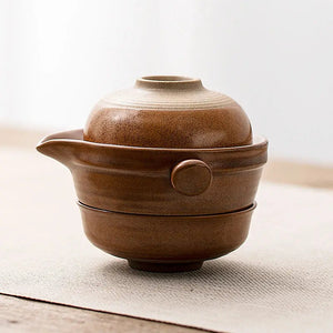 Chinese Kung Fu Tea Set 1teapot 2teacups Travel Ceramic Pottery Tea Cups  For Teaware Outdoor Tea Cups Of Tea Ceremony acacuss