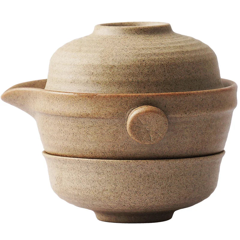 Chinese Kung Fu Tea Set 1teapot 2teacups Travel Ceramic Pottery Tea Cups  For Teaware Outdoor Tea Cups Of Tea Ceremony acacuss