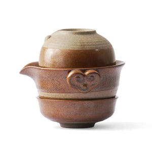 Chinese Kung Fu Tea Set 1teapot 2teacups Travel Ceramic Pottery Tea Cups  For Teaware Outdoor Tea Cups Of Tea Ceremony acacuss
