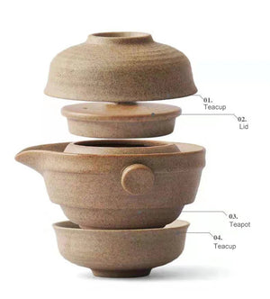 Chinese Kung Fu Tea Set 1teapot 2teacups Travel Ceramic Pottery Tea Cups  For Teaware Outdoor Tea Cups Of Tea Ceremony acacuss