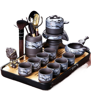Chinese Kung Fu Tea Set Teapot Gaiwan Complete Yixing Traditional Puer Tea Cup Set Gift Ceremony Taza De Te Kitchen Drinkware acacuss