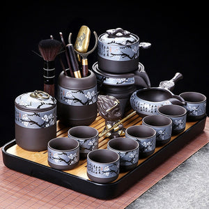 Chinese Kung Fu Tea Set Teapot Gaiwan Complete Yixing Traditional Puer Tea Cup Set Gift Ceremony Taza De Te Kitchen Drinkware acacuss