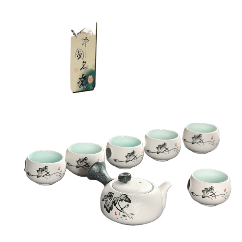 Chinese Kung Fu Tea Set White Ceramic Portable Teapot Porcelain Teaset Gaiwan Tea Cups Of Tea Ceremony Tea Pot acacuss