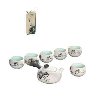 Chinese Kung Fu Tea Set White Ceramic Portable Teapot Porcelain Teaset Gaiwan Tea Cups Of Tea Ceremony Tea Pot acacuss
