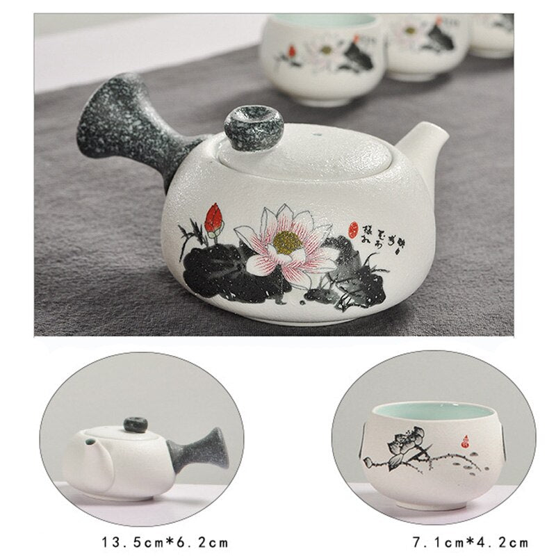 Chinese Kung Fu Tea Set White Ceramic Portable Teapot Porcelain Teaset Gaiwan Tea Cups Of Tea Ceremony Tea Pot acacuss