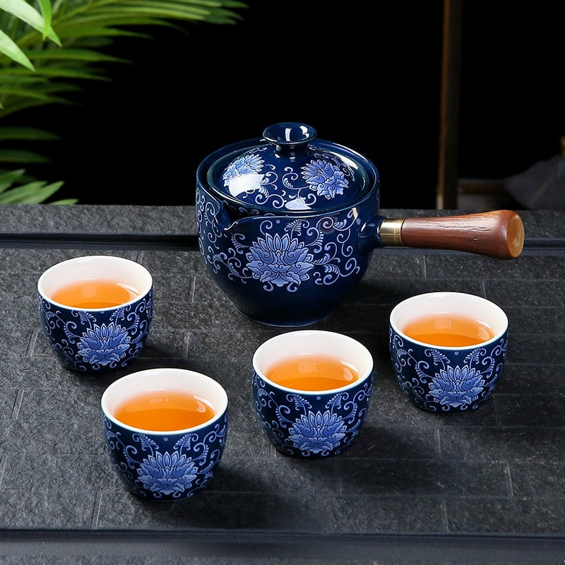 Chinese Kung Fu Tea set Travel Tea set Ceramic Portable Tea set Teapot Tea Maker Infuser Teacup acacuss