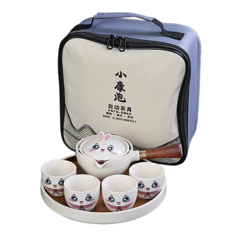 中国カンフーティーセットトラベルティーセットセラミックポータブル