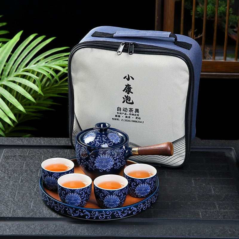 中国茶器 セット 　セラミックカンフーティーセット Amazon｜茶器セット 急須 中国茶道具 セラミックミニカンフーティー