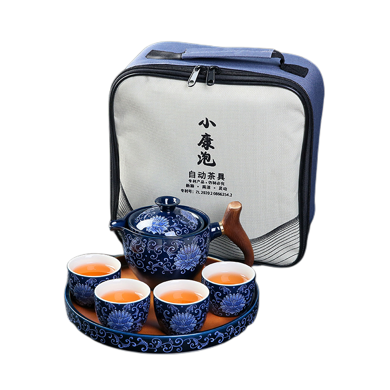 セラミックカンフーティーセット家庭用茶醸造セット6人用ティーセット