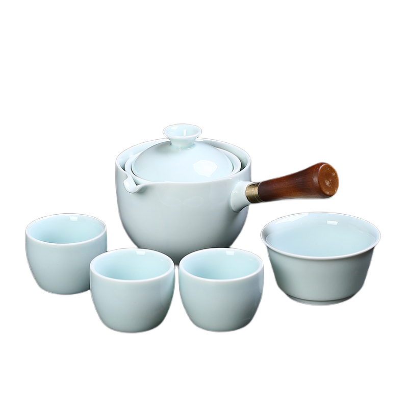 Chinese Kung Fu Tea set Travel Tea set Ceramic Portable Tea set Teapot Tea Maker Infuser Teacup acacuss
