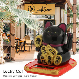 Chinese Lucky Cat Wealth Waving Shaking Hand Fortune Welcome Cat Home Craft acacuss