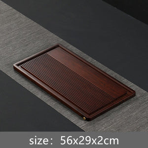 Chinese Natural Bamboo tea tray Drainage water storage Dual-use Living room Tea table Accessories Household Tea Board Chahai acacuss