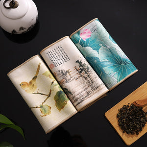 Chinese Painted Thick Tea Towel Super Absorbent High-end Tea Set Accessories Table Mats Professional RagTea Napkin acacuss