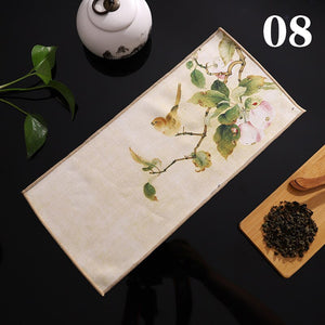Chinese Painted Thick Tea Towel Super Absorbent High-end Tea Set Accessories Table Mats Professional RagTea Napkin acacuss