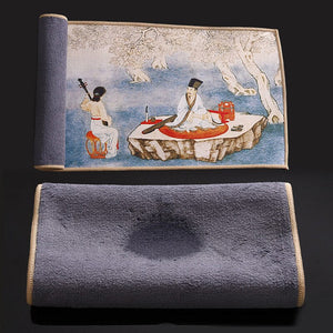 Chinese Painted Thick Tea Towel Super Absorbent High-end Tea Set Accessories Table Mats Professional RagTea Napkin acacuss