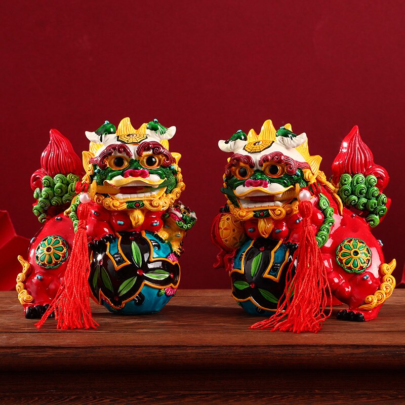 Chinese Style Characteristics Forbidden City Cultural and Creative Dragon Lion Souvenir Ornament Creative Jewelry Gift acacuss