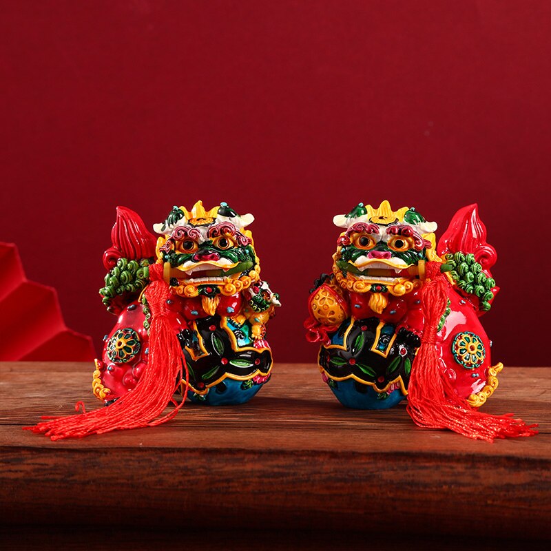 Chinese Style Characteristics Forbidden City Cultural and Creative Dragon Lion Souvenir Ornament Creative Jewelry Gift acacuss