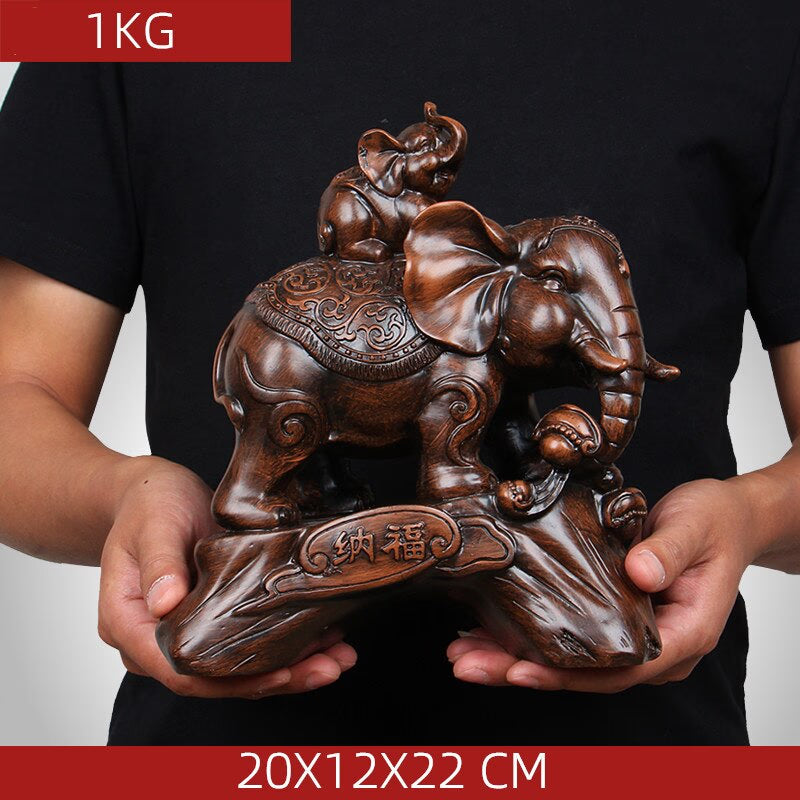 Chinese Style Elephant Animal Wine Cabinet Statue Ornaments Resin Sculpture Crafts Home Decoration Accessories Wedding Gifts acacuss