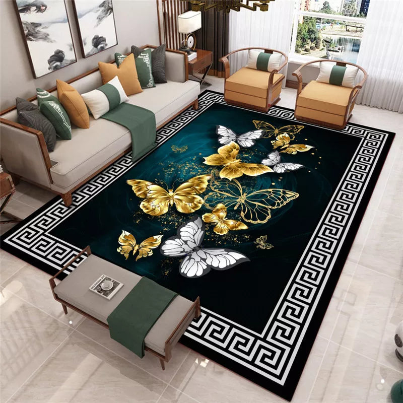 Chinese Style Living Room Carpet Coffee Table Floor Mat Chinese Style Study Bedroom Bedside Home Decoration Non-slip Floor Mat acacuss