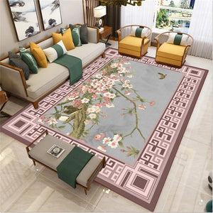 Chinese Style Living Room Carpet Coffee Table Floor Mat Chinese Style Study Bedroom Bedside Home Decoration Non-slip Floor Mat acacuss