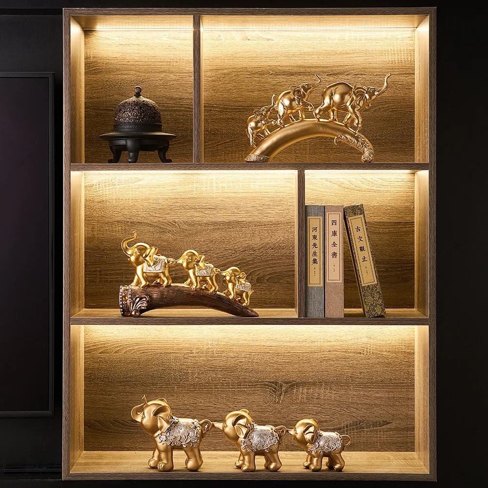Chinese Style Ornaments Extravagance Elephant Statue Sculpture Home Room Decor Desk Decoration Office Accessories Fengshui Decor acacuss