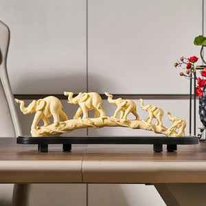 Chinese Style Ornaments Extravagance Elephant Statue Sculpture Home Room Decor Desk Decoration Office Accessories Fengshui Decor acacuss
