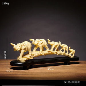 Chinese Style Ornaments Extravagance Elephant Statue Sculpture Home Room Decor Desk Decoration Office Accessories Fengshui Decor acacuss