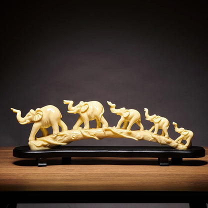 Chinese Style Ornaments Extravagance Elephant Statue Sculpture Home Room Decor Desk Decoration Office Accessories Fengshui Decor acacuss