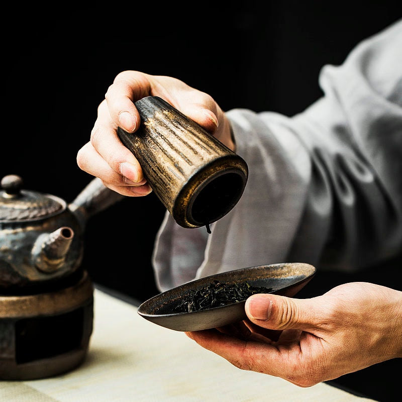 Chinese Style Stoneware Handmade Kanyama Tea Caddy acacuss