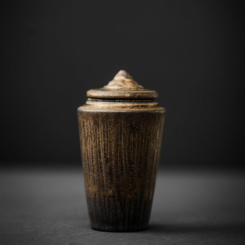 Chinese Style Stoneware Handmade Kanyama Tea Caddy acacuss