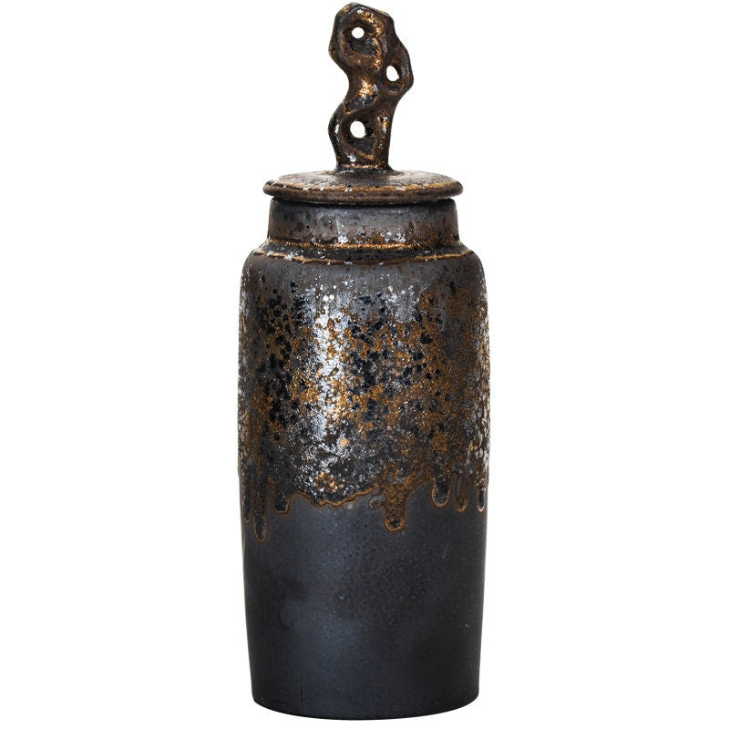 Chinese Style Stoneware Handmade Kanyama Tea Caddy acacuss