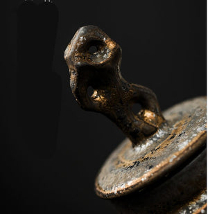 Chinese Style Stoneware Handmade Kanyama Tea Caddy acacuss