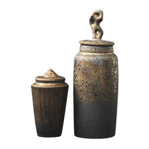 Chinese Style Stoneware Handmade Kanyama Tea Caddy acacuss