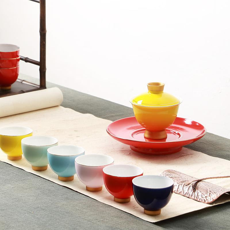 Chinese Traditions Gaiwan Ceramics Tea Set KungFu Tea Cups Porcelain Tea Bowl Tureen for Travel Kettle Drinkware Tools 180ml acacuss
